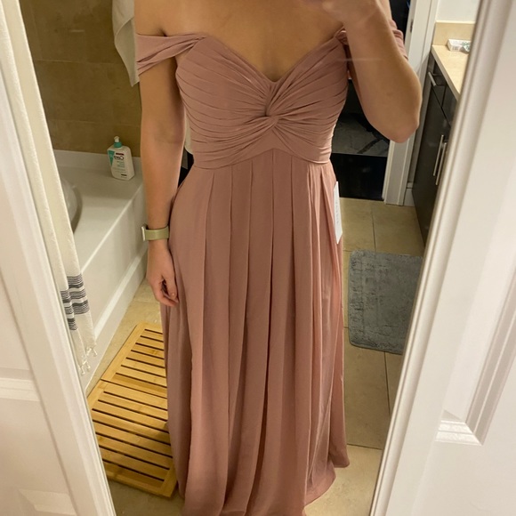 NWT Azazie “kaitlynn” dress in dusty rose - Picture 4 of 5